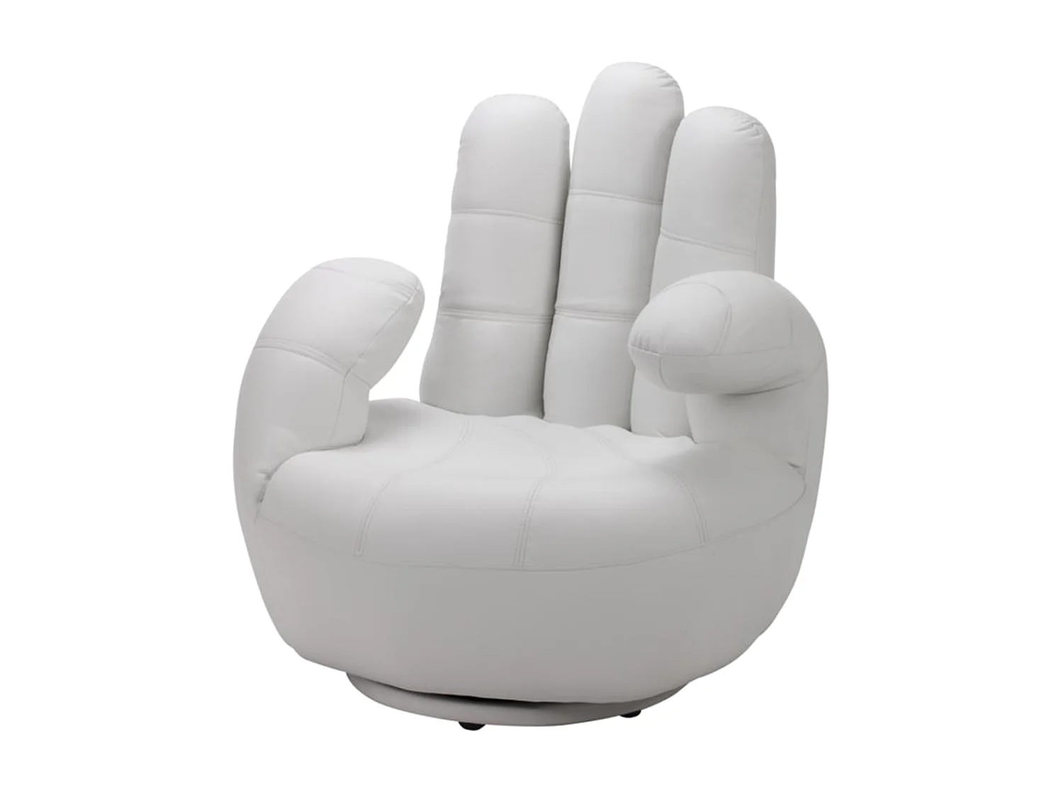 Sillón mano giratorio CATCHY - Piel sintética - Blanco