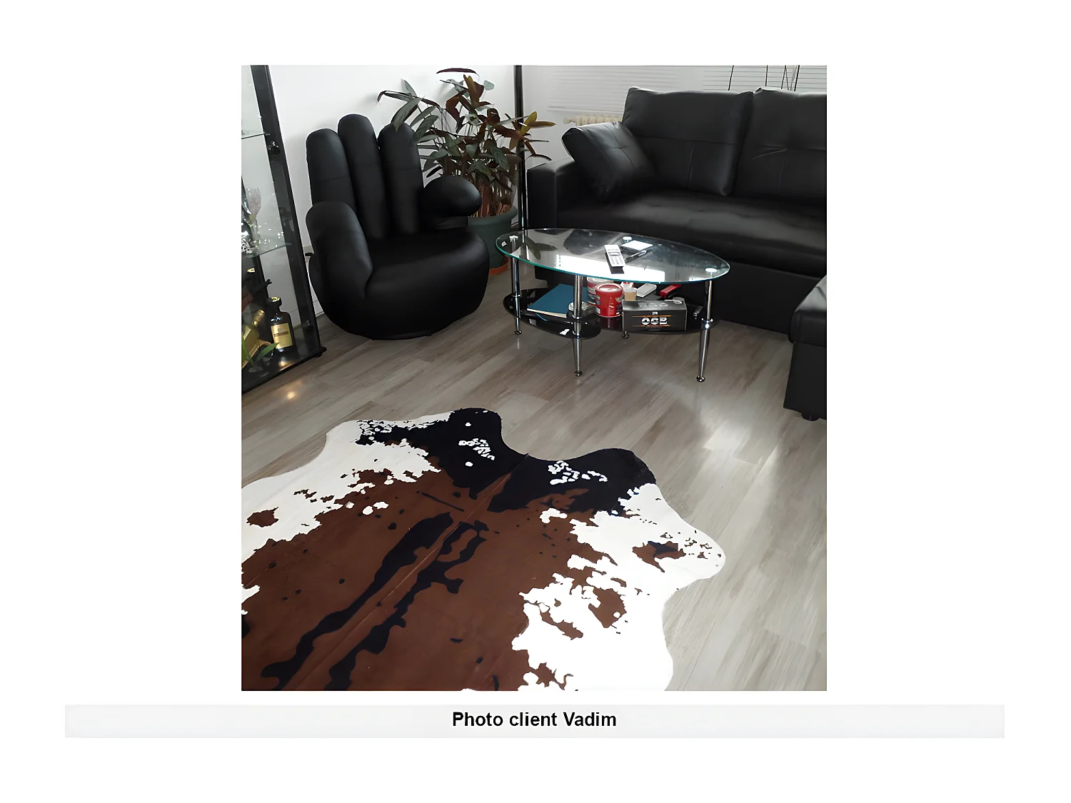 Fauteuil main pivotant CATCHY en simili - Noir