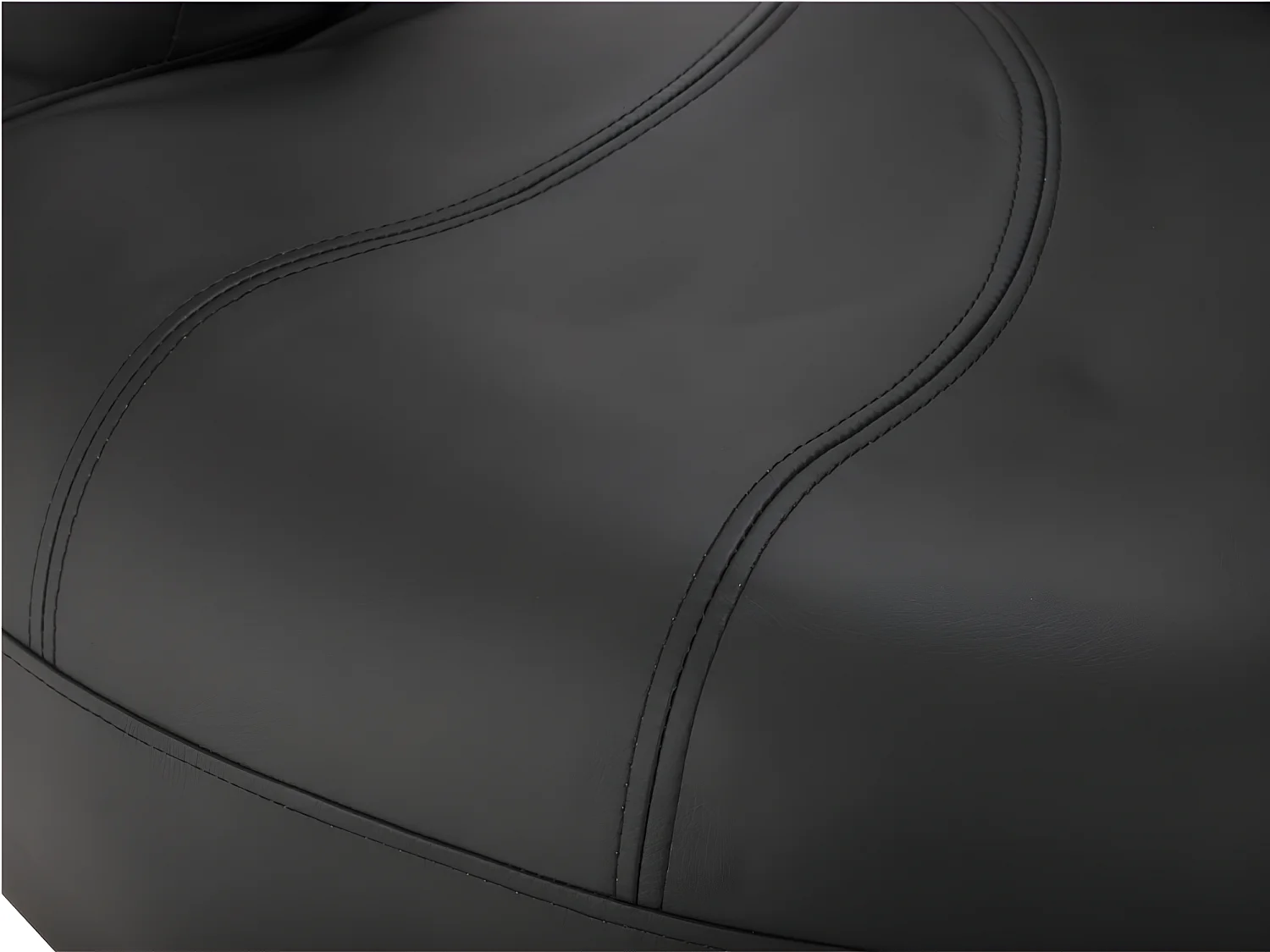 Handformad fåtölj i svart konstläder roterande CATCHY