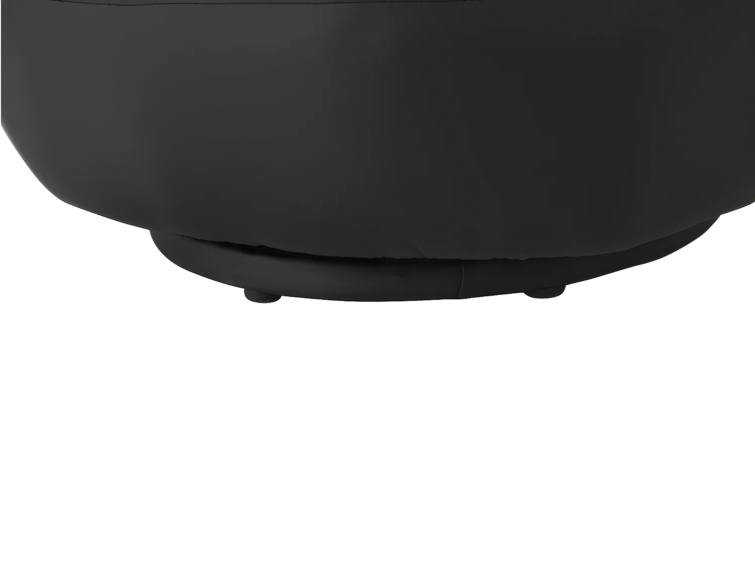 Handformad fåtölj i svart konstläder roterande CATCHY