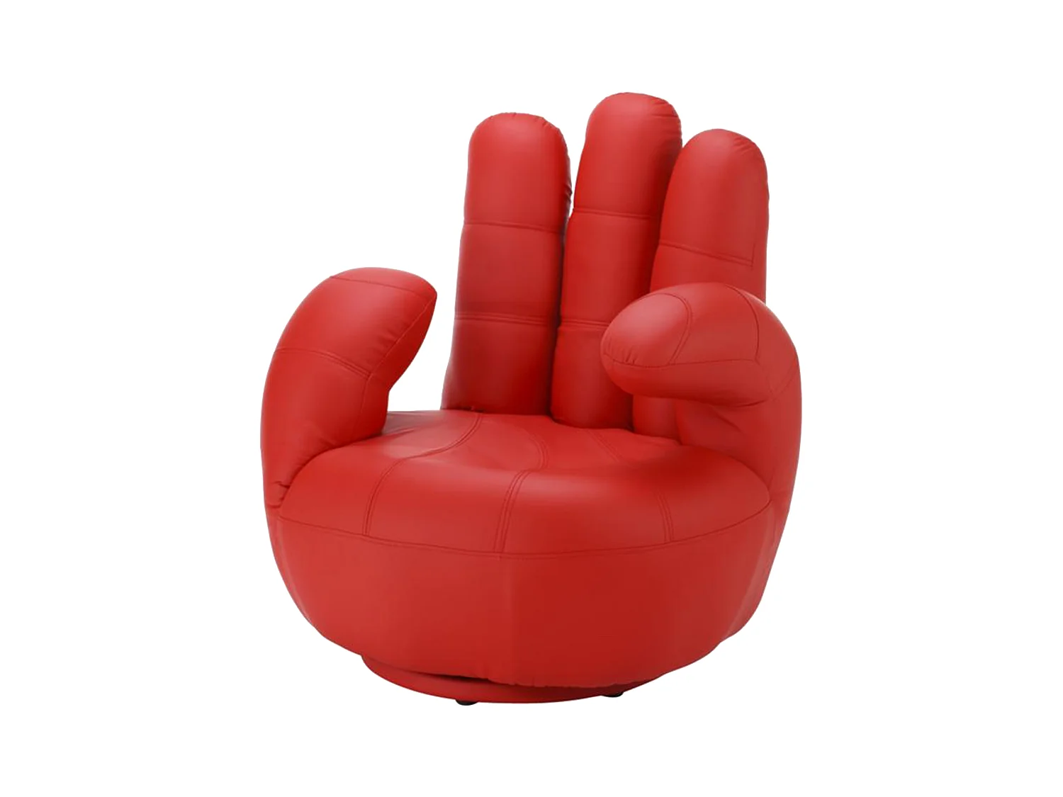 Fauteuil main pivotant CATCHY en simili - Rouge