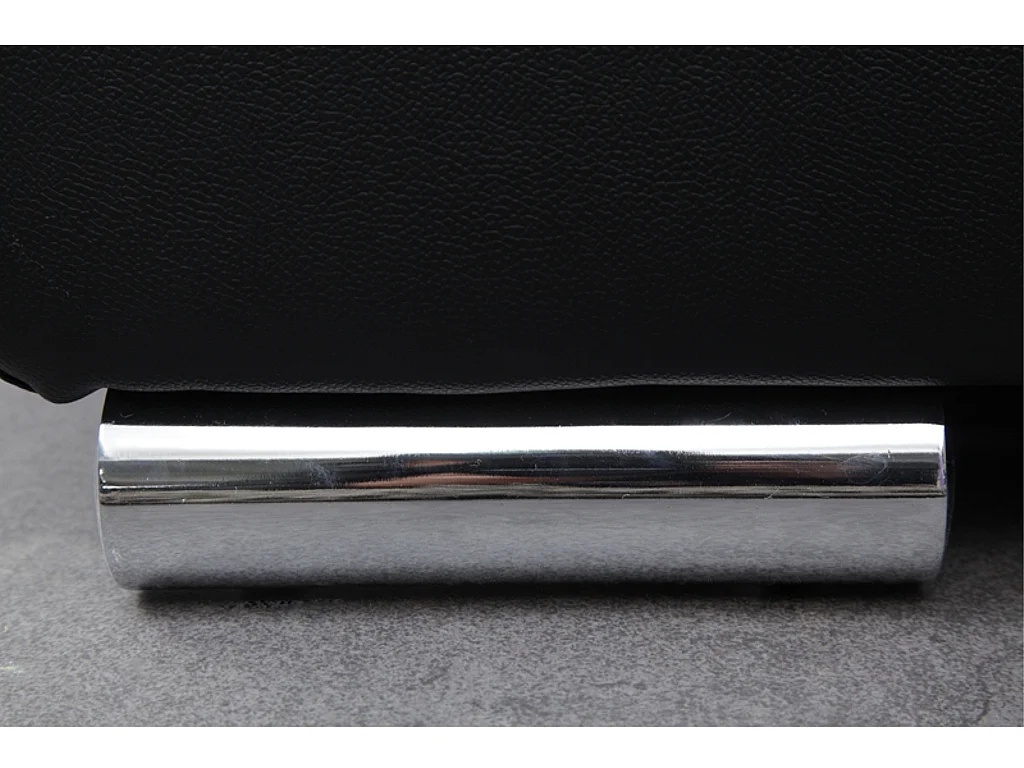 Fauteuil van leer THIBAULT - zwart