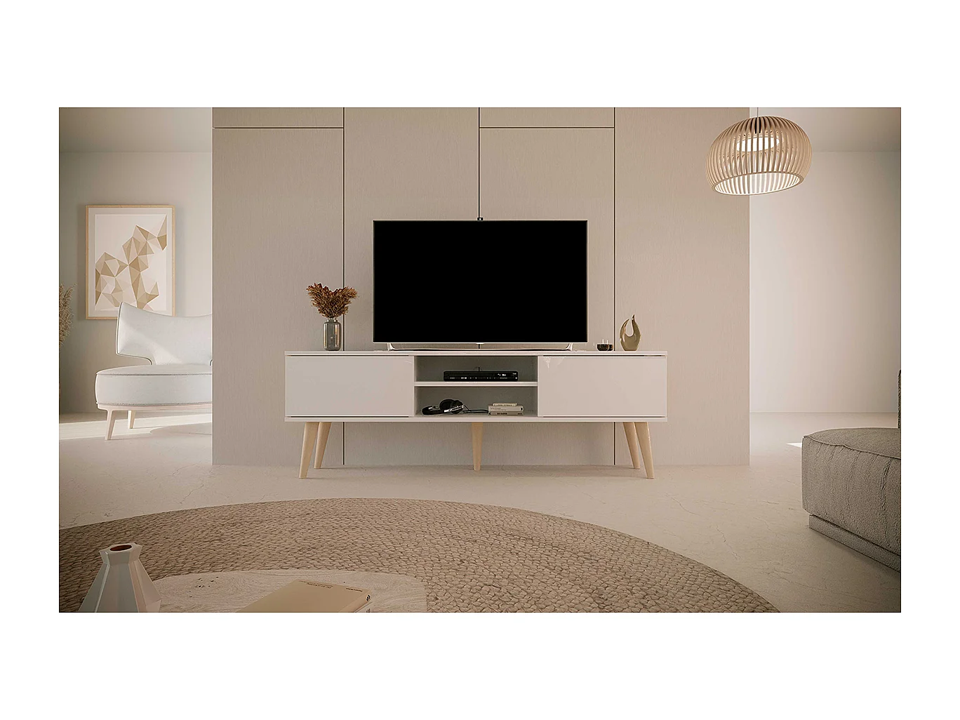 TV-Möbel 160 cm Toronto - Weiß