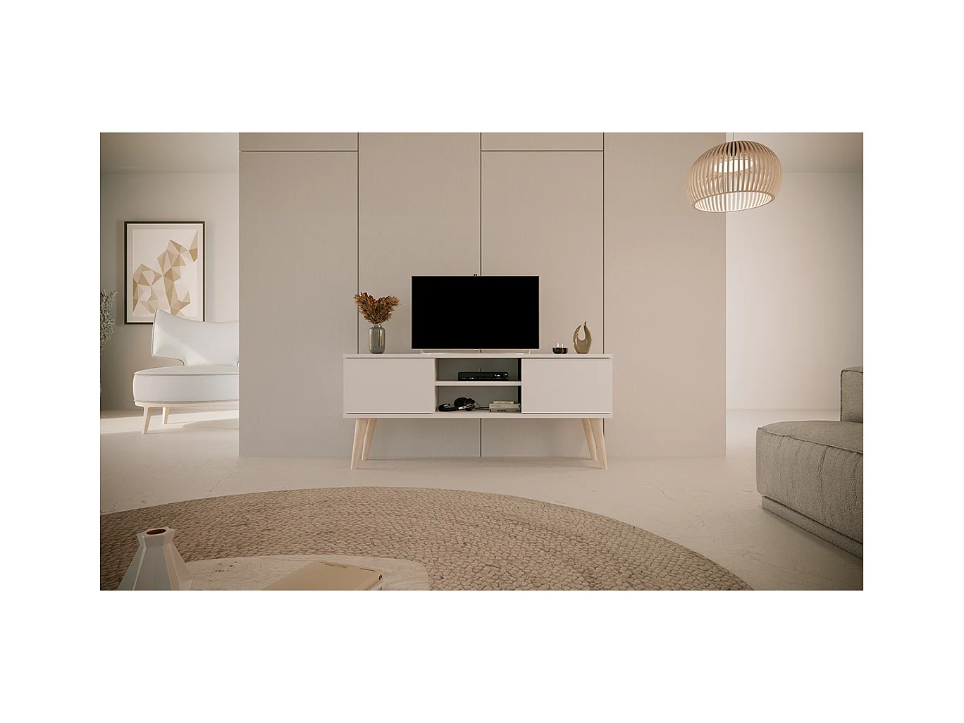 TV-Möbel 120 cm Toronto - Weiß