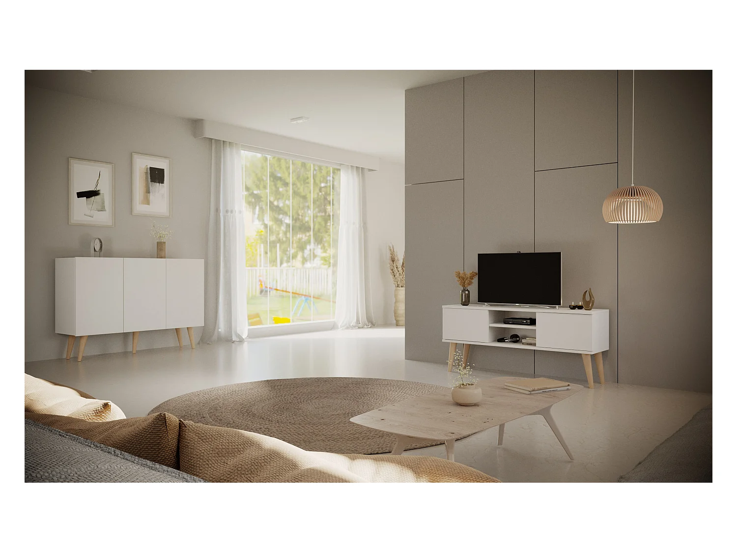 TV-Möbel 120 cm Toronto - Weiß