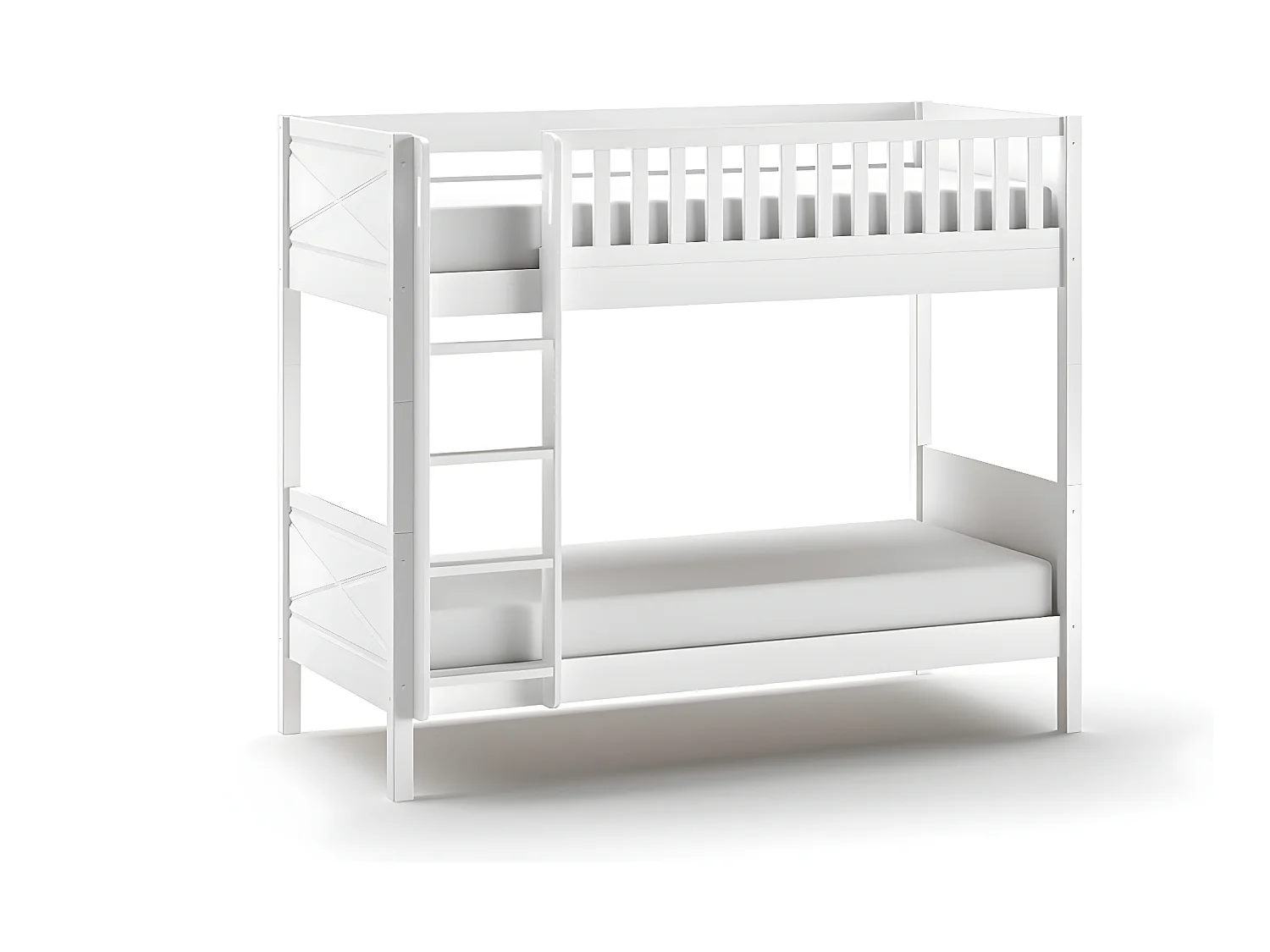 Letto a castello Vipack Scott White 90x200 con molle insacchettate