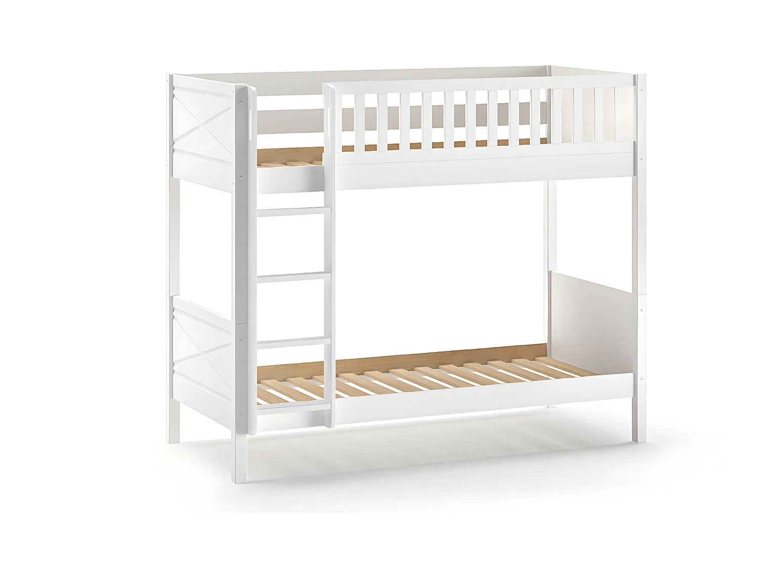 Letto a castello Vipack Scott White 90x200 con molle insacchettate