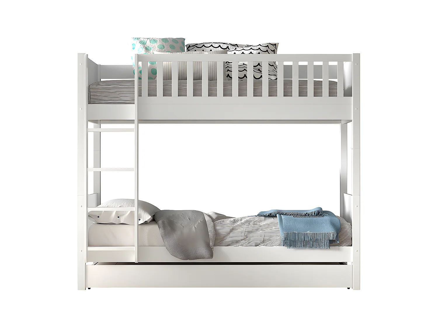 Beliche 90x200 incluindo molas de caixa e gaveta Vipack Scott White