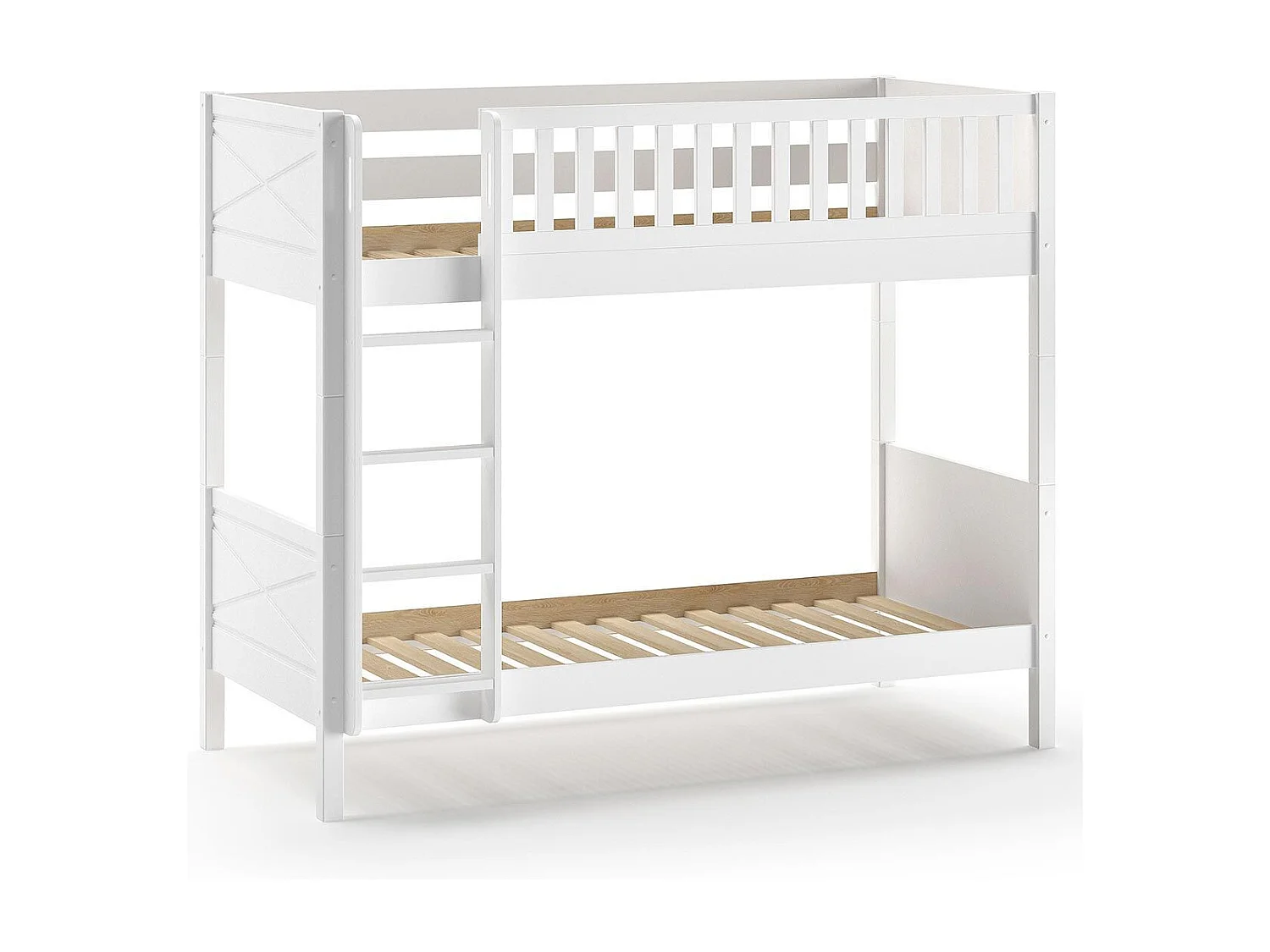 Beliche 90x200 incluindo molas de caixa e gaveta Vipack Scott White