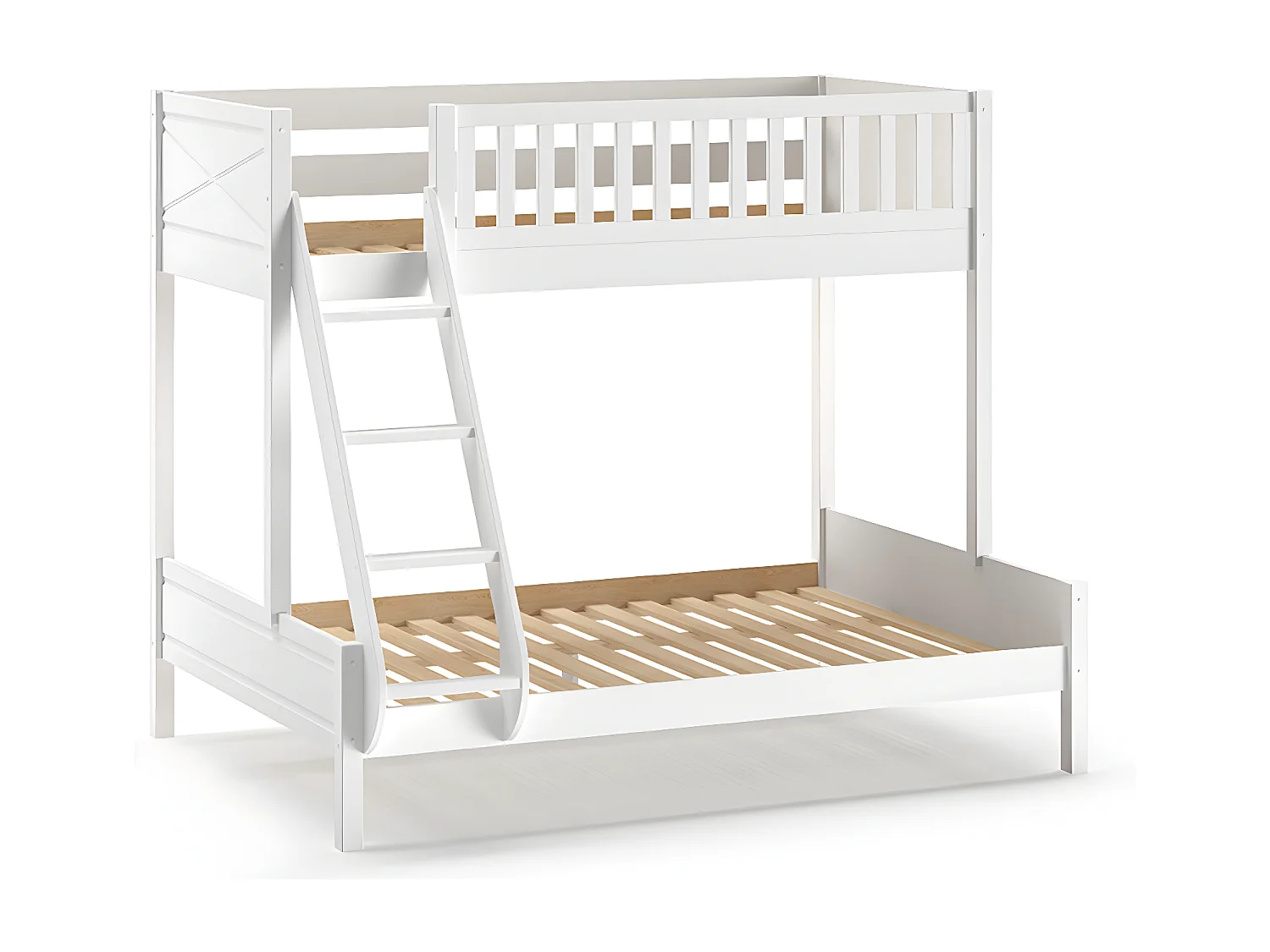 Lit Familial 3 Places "Scott" 140x200cm Blanc