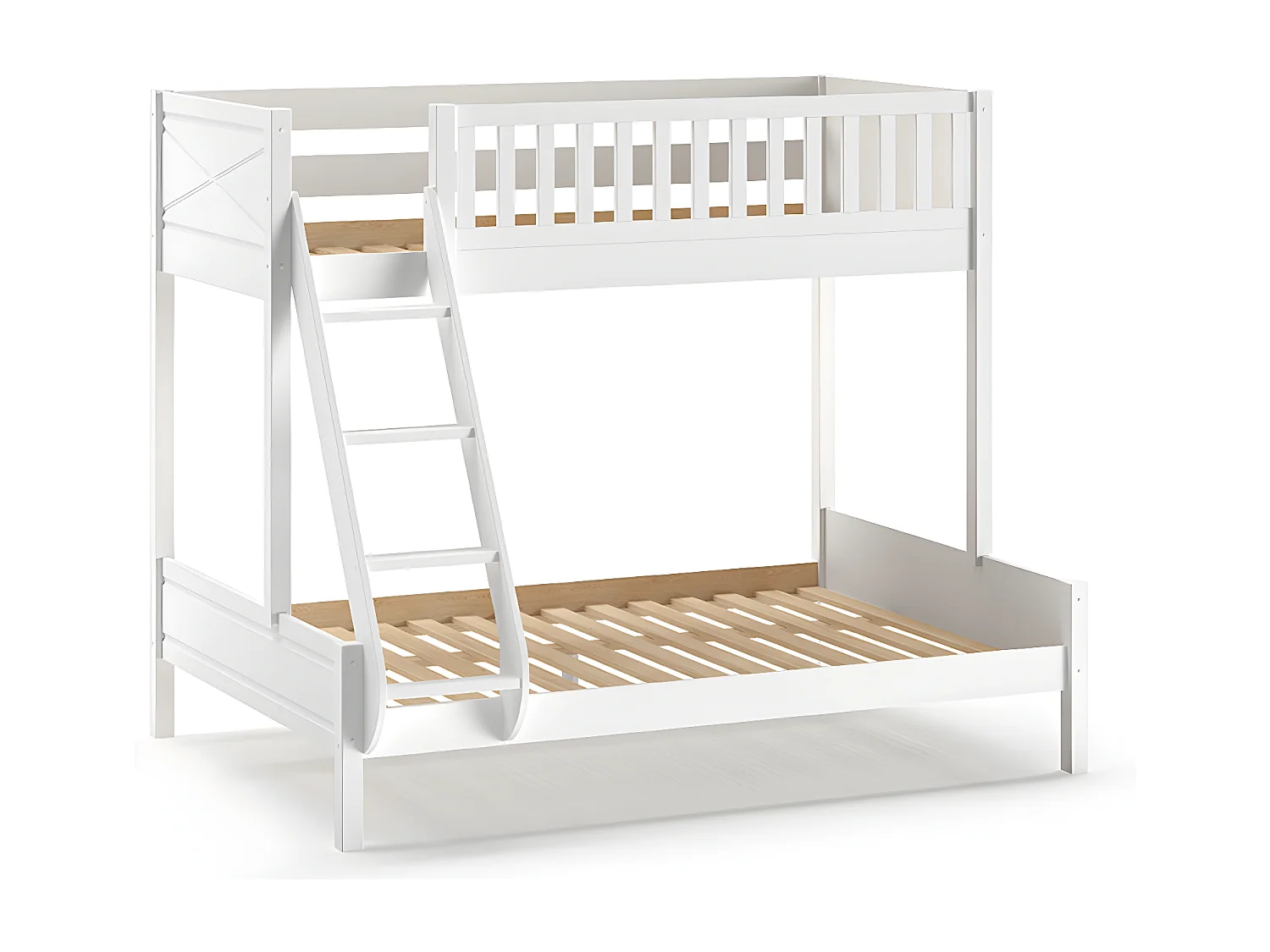 Lit Familial 3 Places "Scott" 140x200cm Blanc