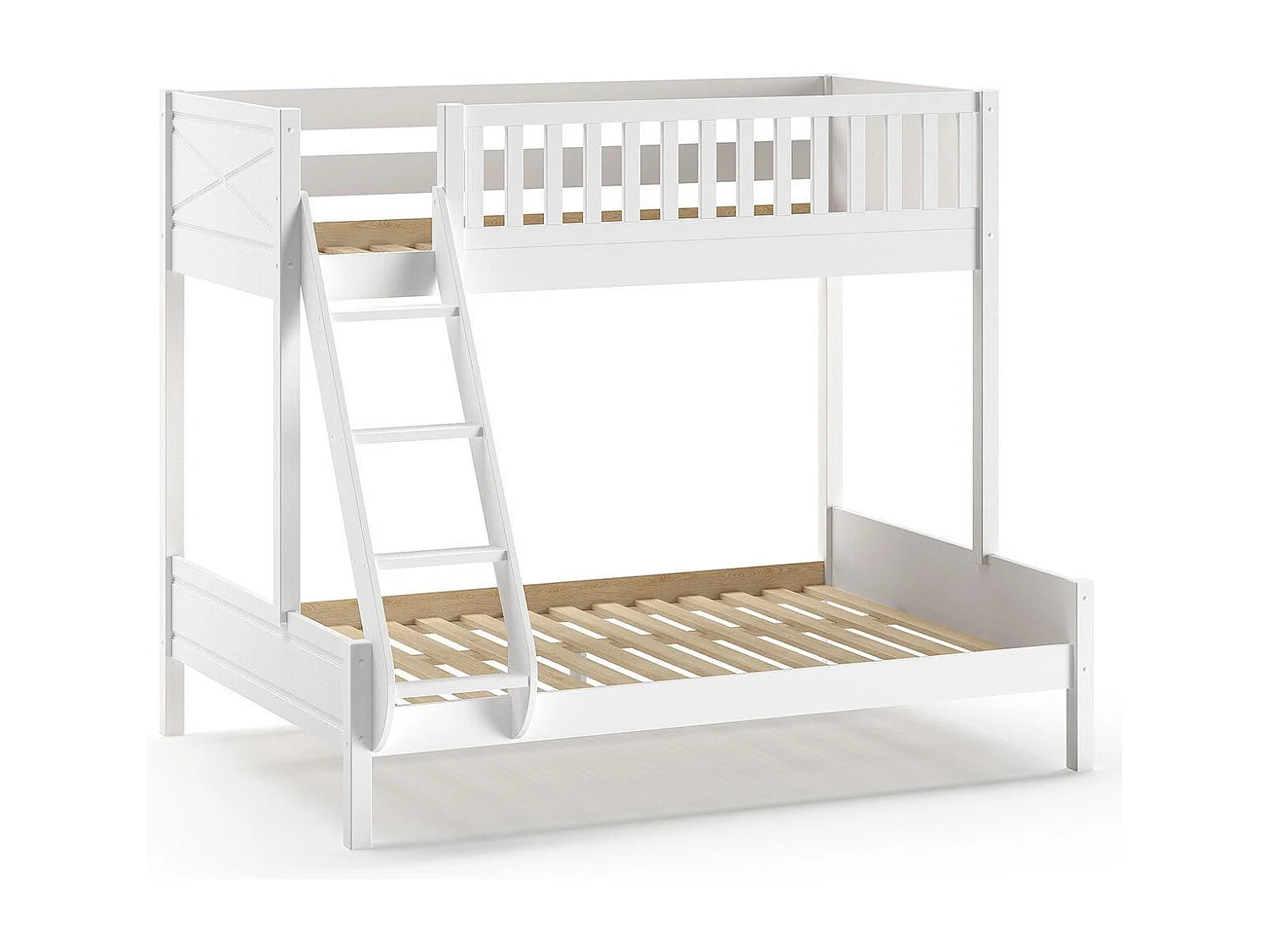 Pack - Lit Familial & Tiroir "Scott" Blanc