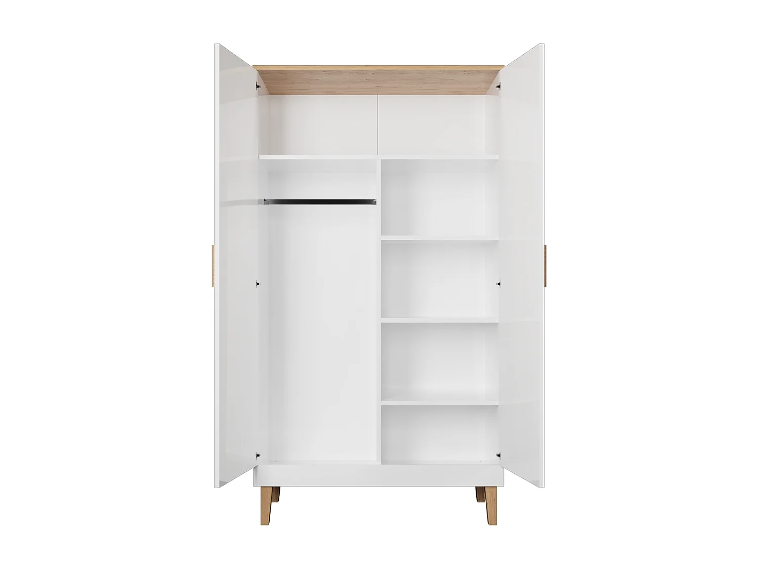 Denver 2-deurs kledingkast - Wit