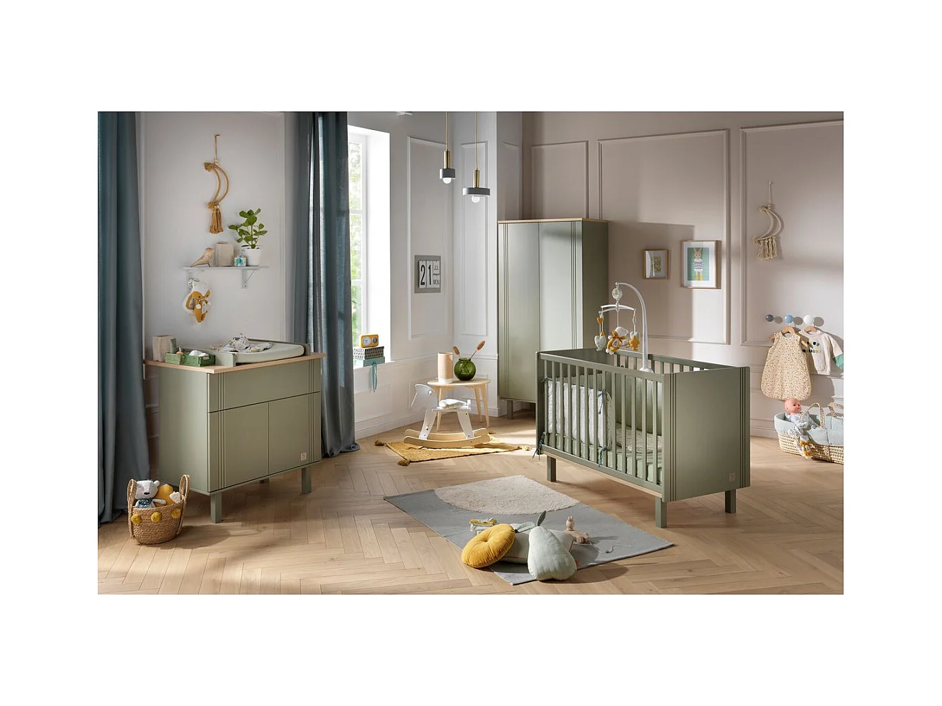 Armoire 2 portes Eléonore - Kaki