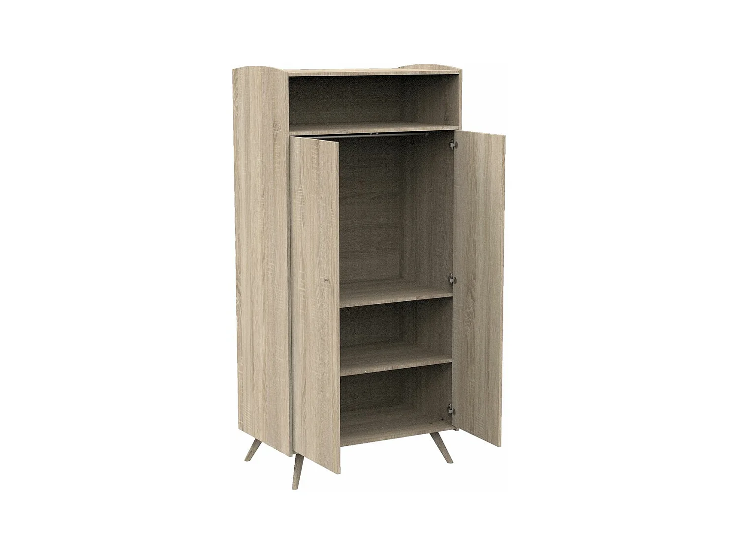 Armoire 2 portes 1 niche Access - Bois de chêne