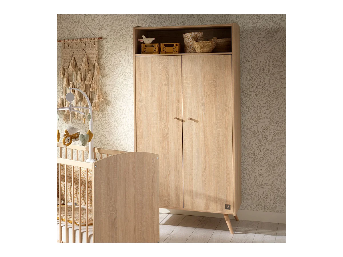 Armoire 2 portes 1 niche Access - Bois de chêne