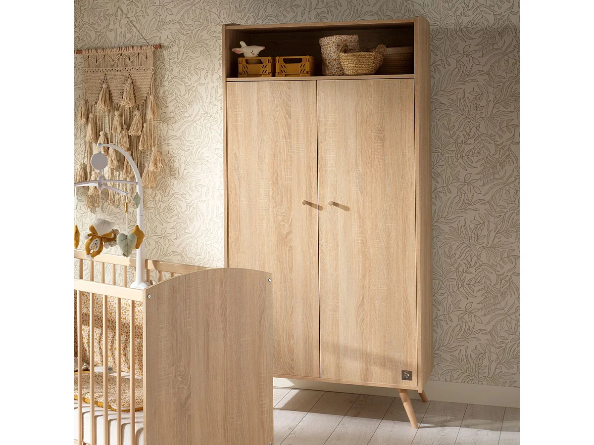 Armoire 2 portes 1 niche Access - Bois de chêne