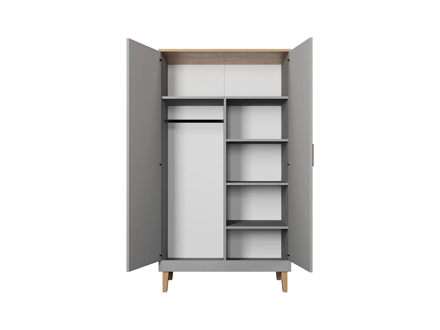 Szafa DENVER szara/hikora