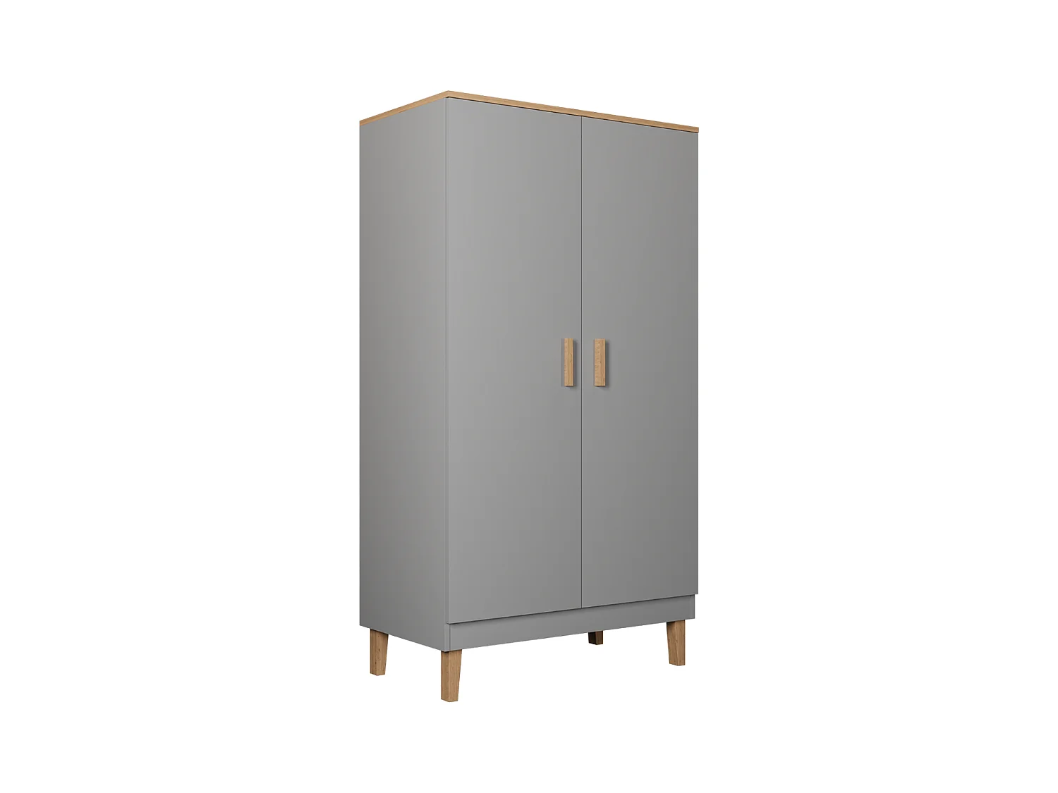 Armoire 2 portes Denver - Gris