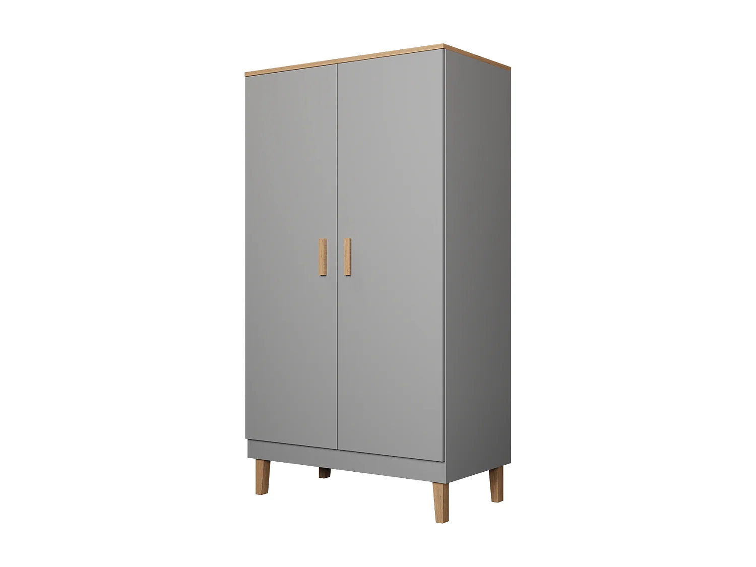 Armoire 2 portes Denver - Gris