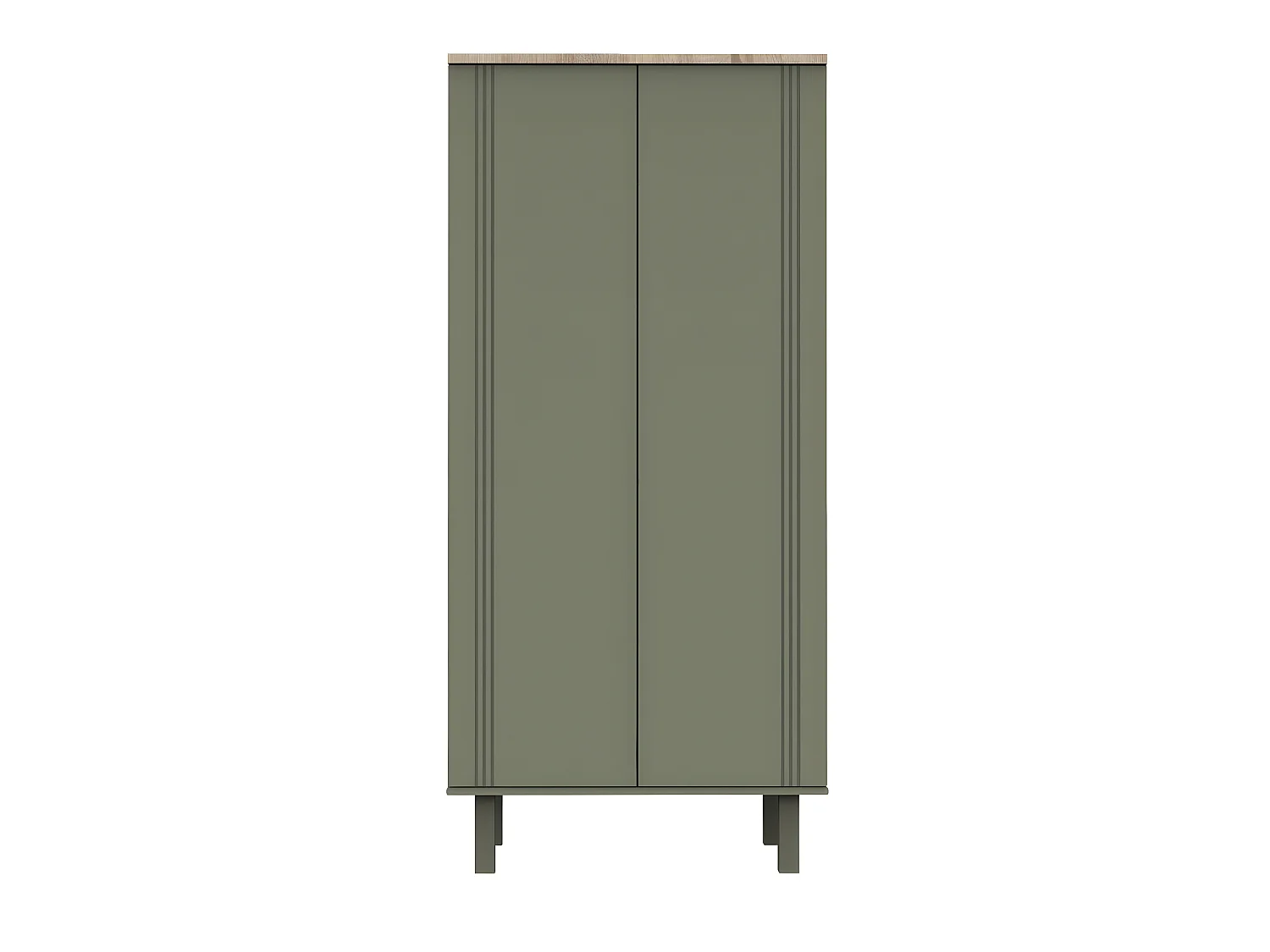 Lit bébé 60x120 et armoire Eléonore - Kaki