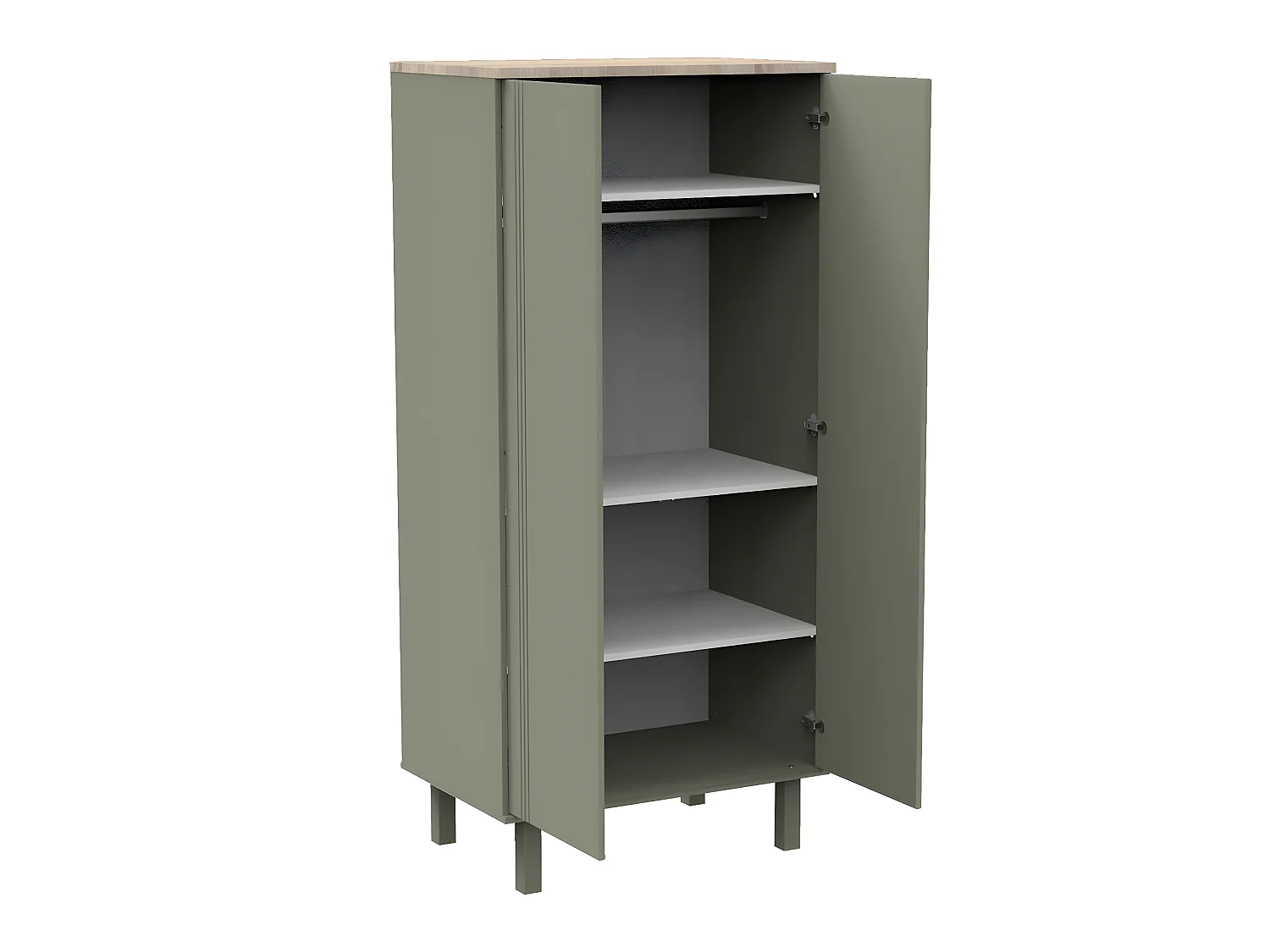 Lit bébé 60x120 et armoire Eléonore - Kaki