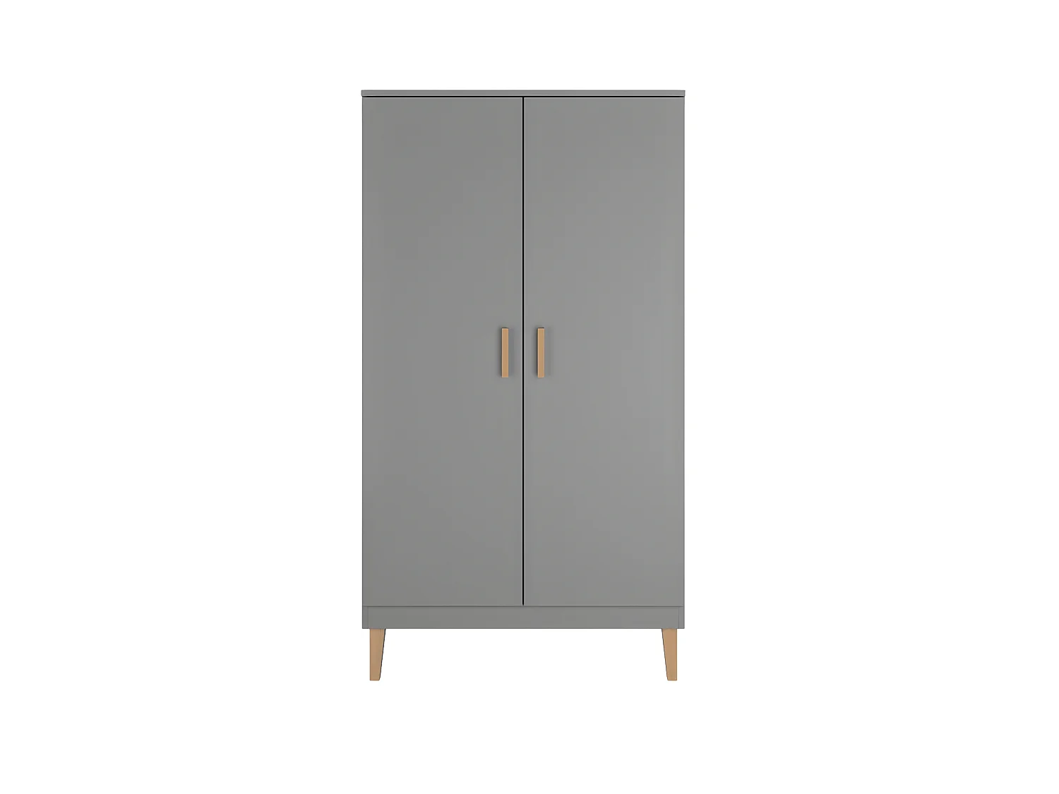 Lit bébé 60x120 et armoire Kubi - Gris