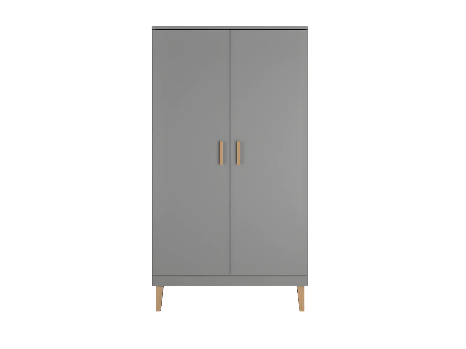 Lit bébé 60x120 et armoire Kubi - Gris