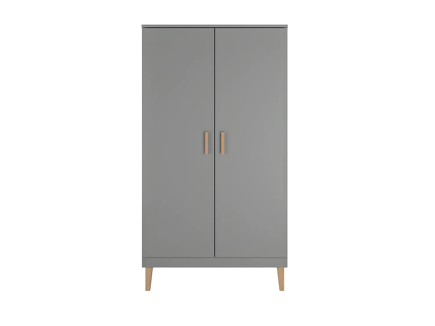 Lit bébé 60x120 et armoire Kubi - Gris