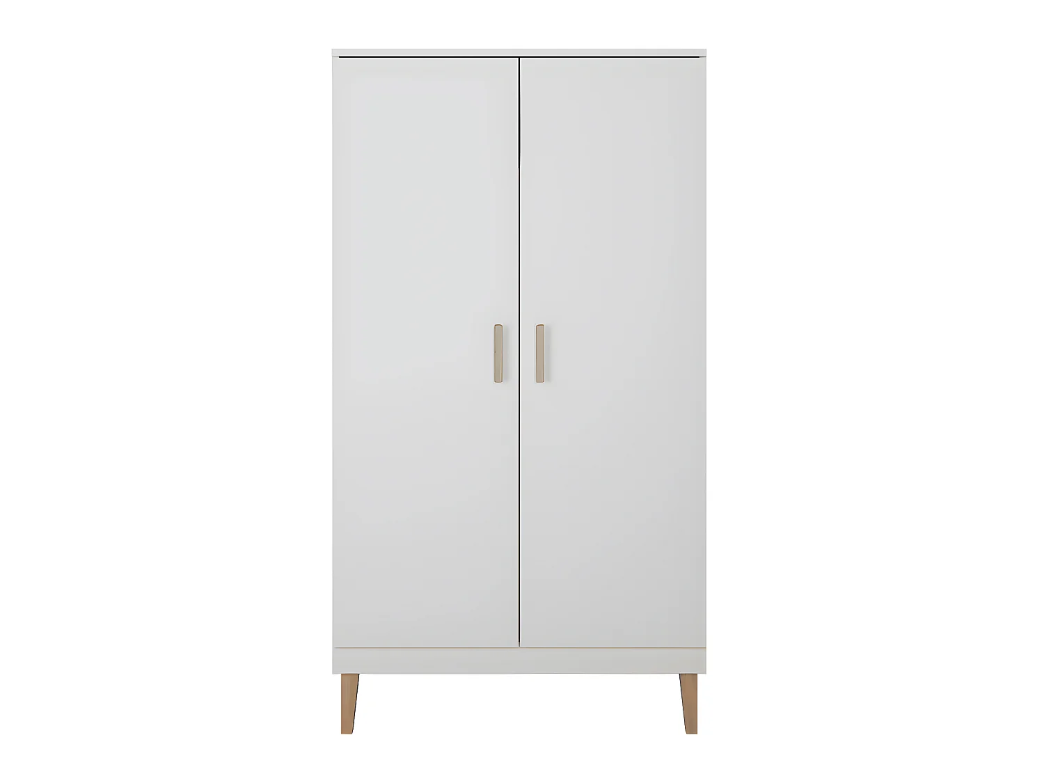 Lit bébé 60x120 et armoire Kubi - Blanc