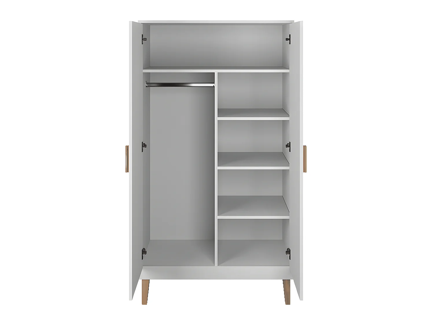 Lit bébé 60x120 et armoire Kubi - Blanc