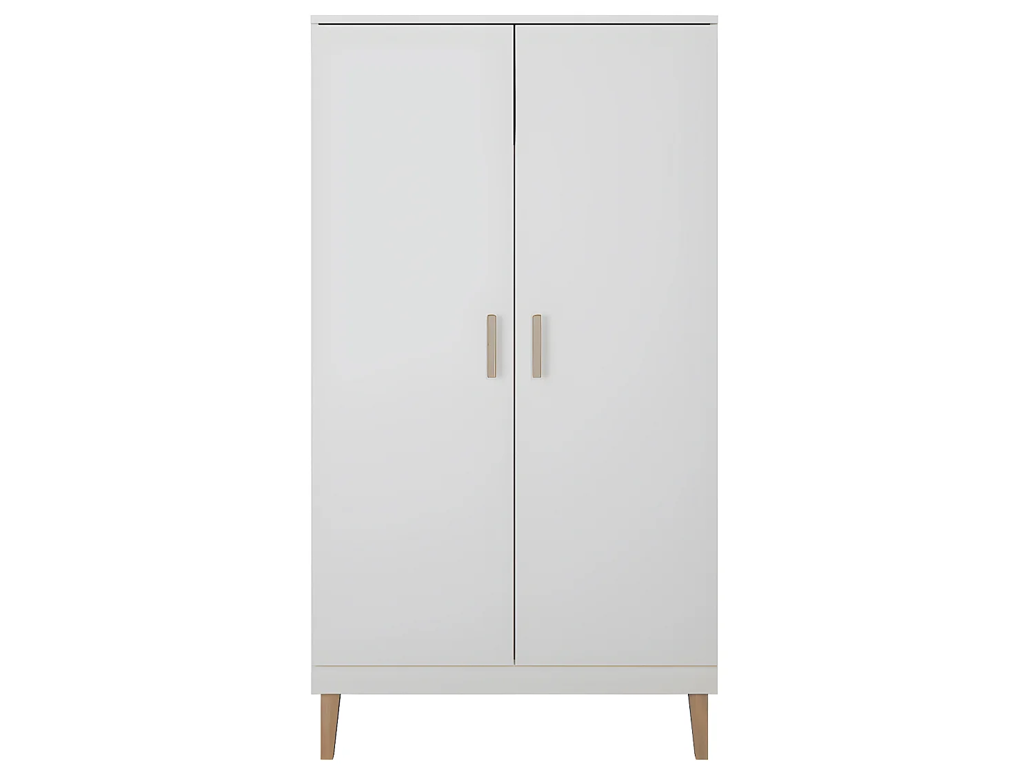 Lit bébé 60x120 et armoire Kubi - Blanc