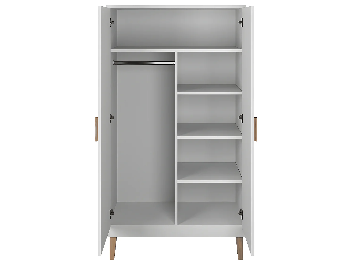 Lit bébé 60x120 et armoire Kubi - Blanc