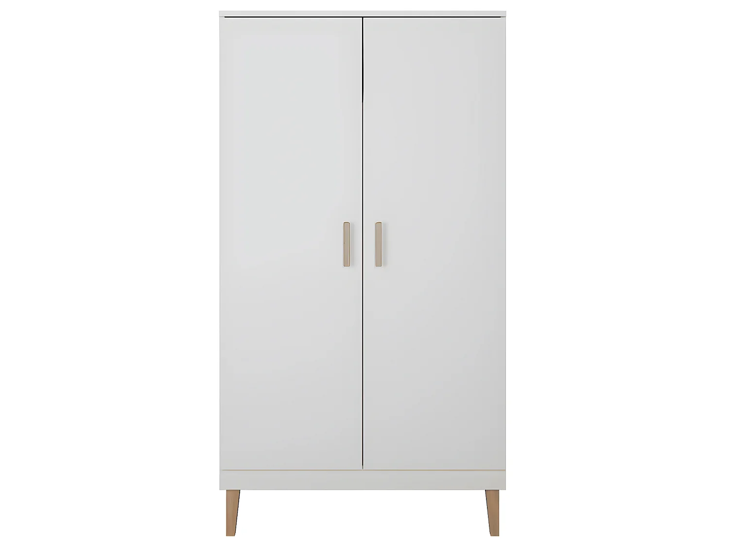 Lit bébé 60x120 et armoire Kubi - Blanc