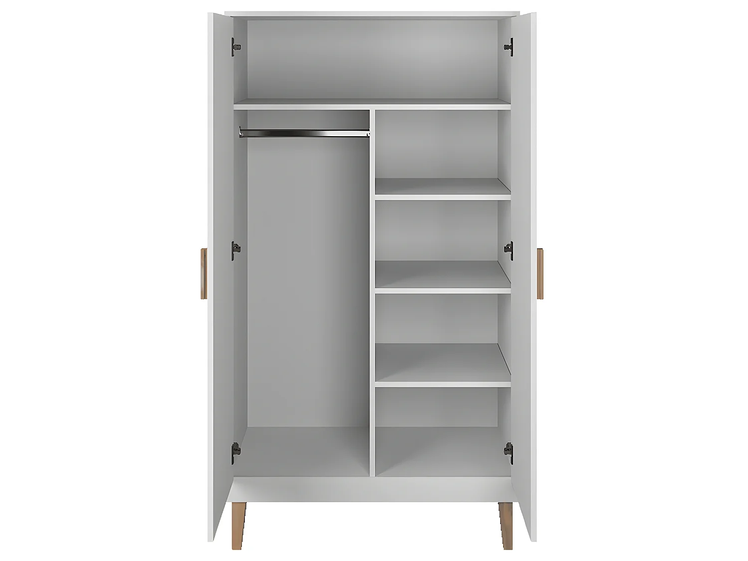 Lit bébé 60x120 et armoire Kubi - Blanc