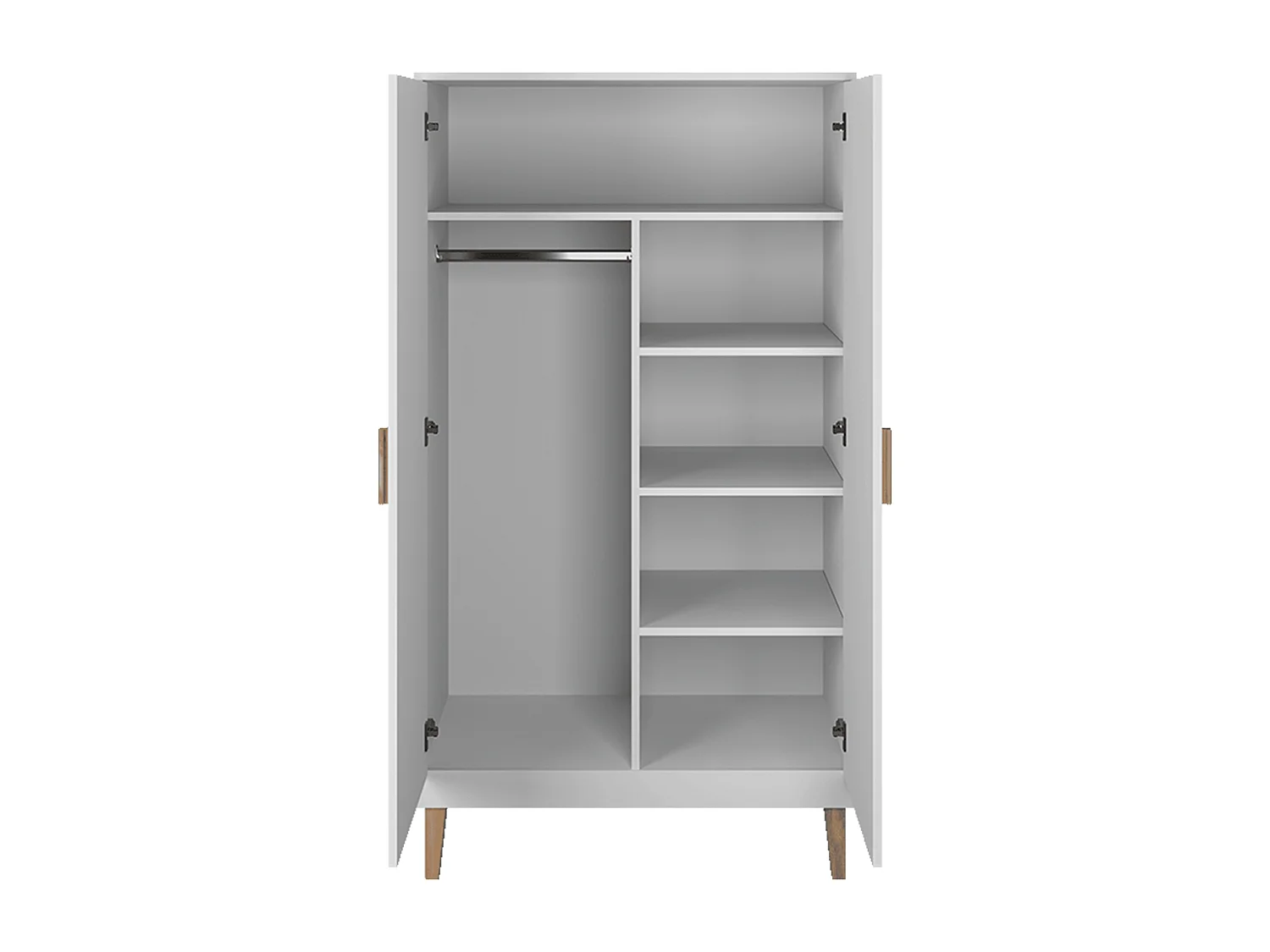 Chambre complète lit bébé 60x120, commode et armoire Kubi - Blanc