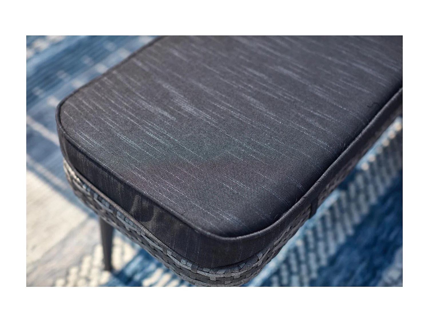 Loungeset voor 9 personen van grijze hars BARACOA