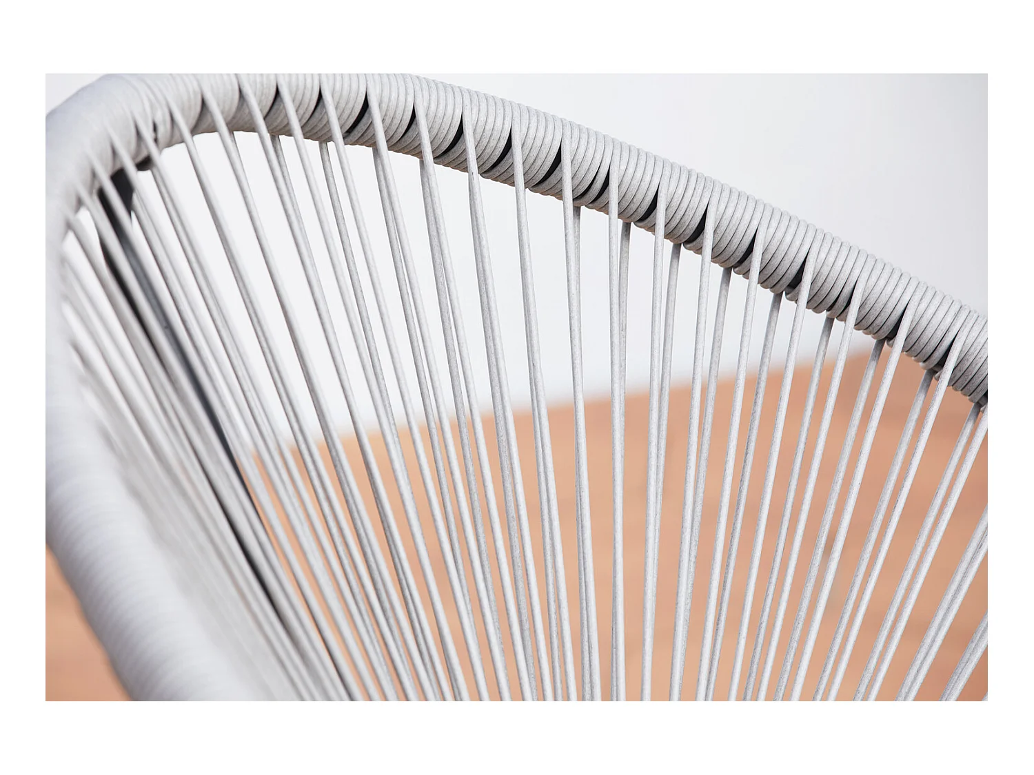 Gartenmöbel, 2 runde Sessel und hellgrauer Couchtisch ACAPULCO