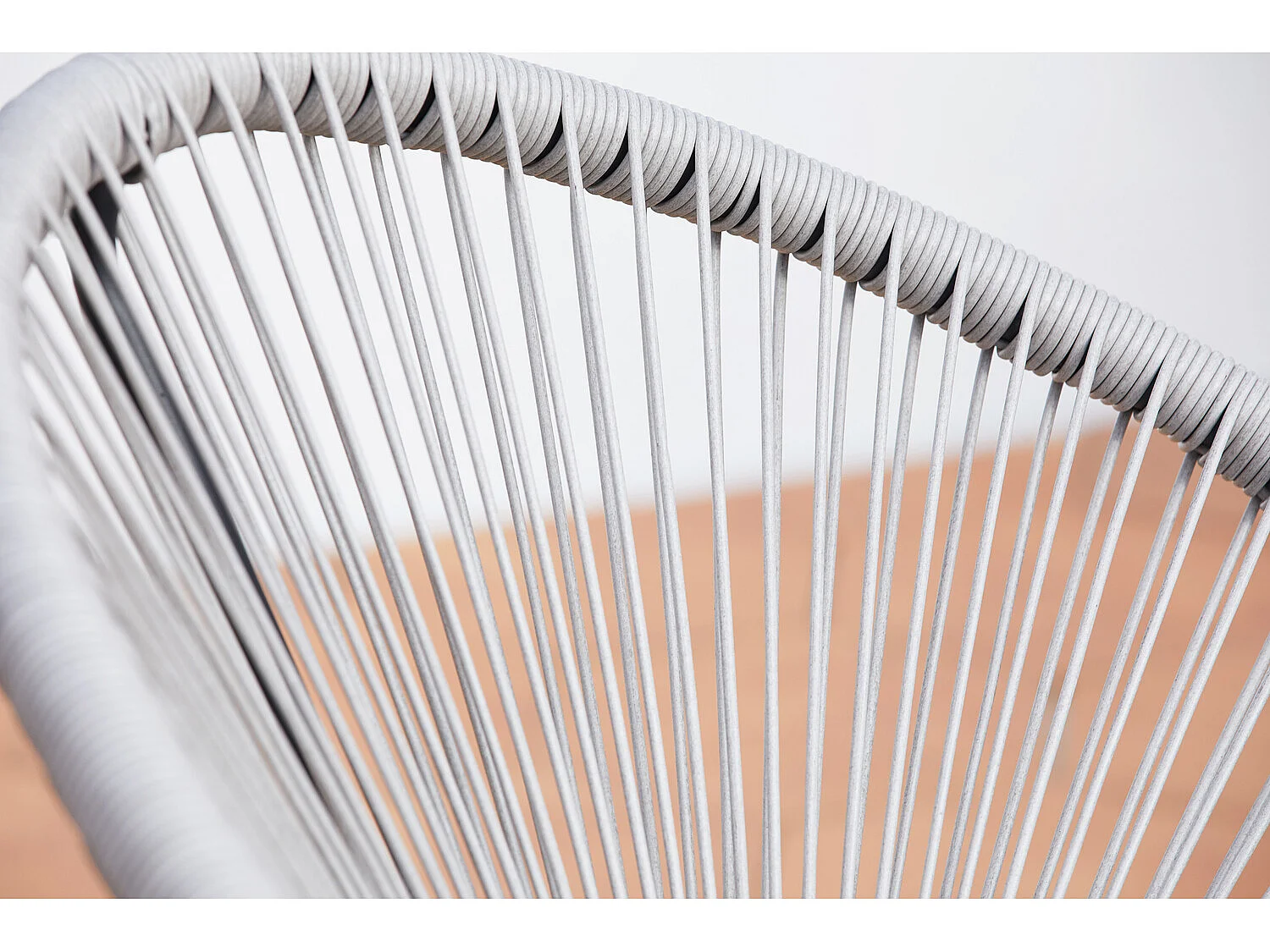 Tuinset 2 eierstoelen + lage tafel lichtgrijs ACAPULCO