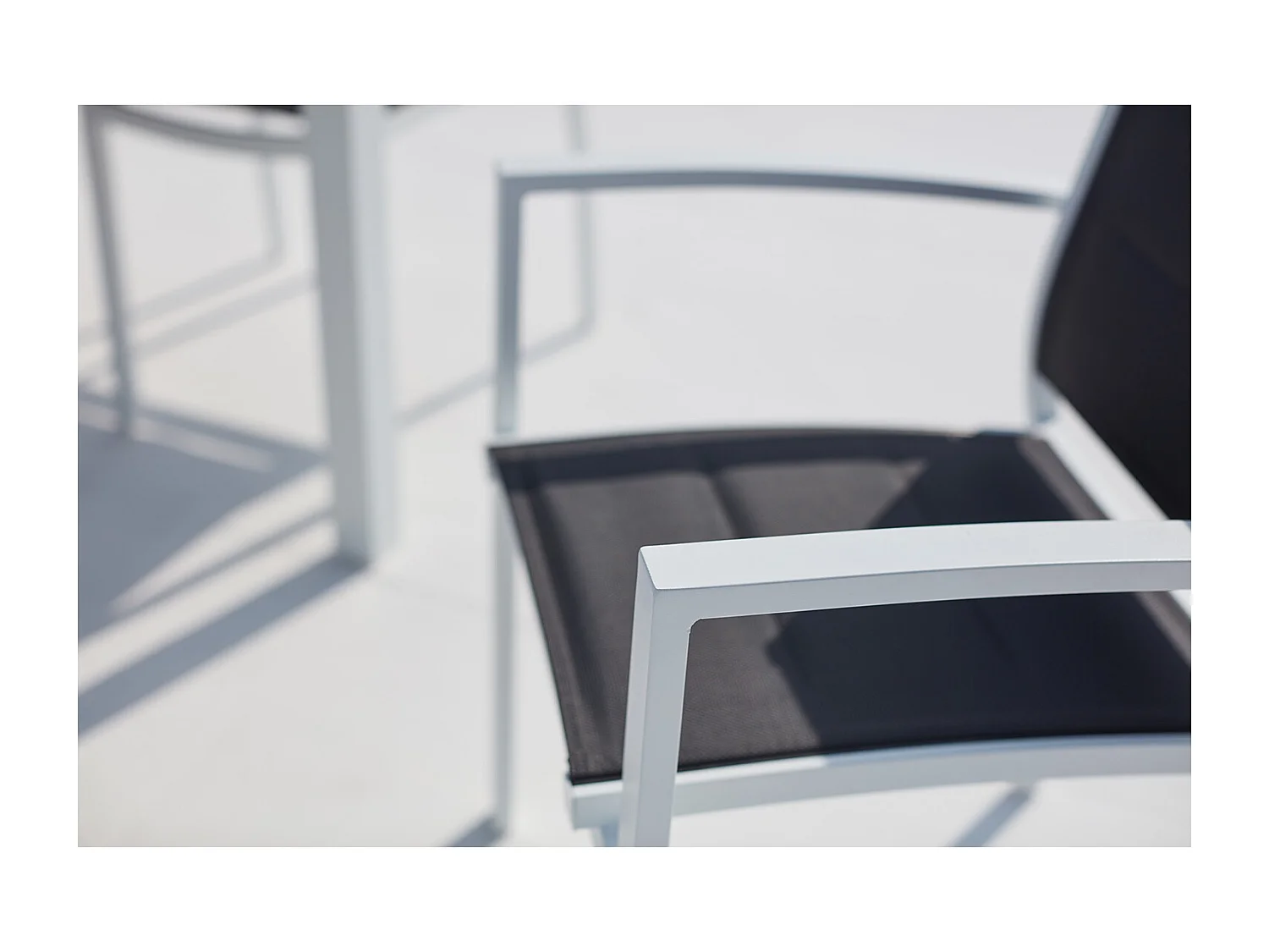 Conjunto de jardim extensível em alumínio branco AREZZO - 10 lugares