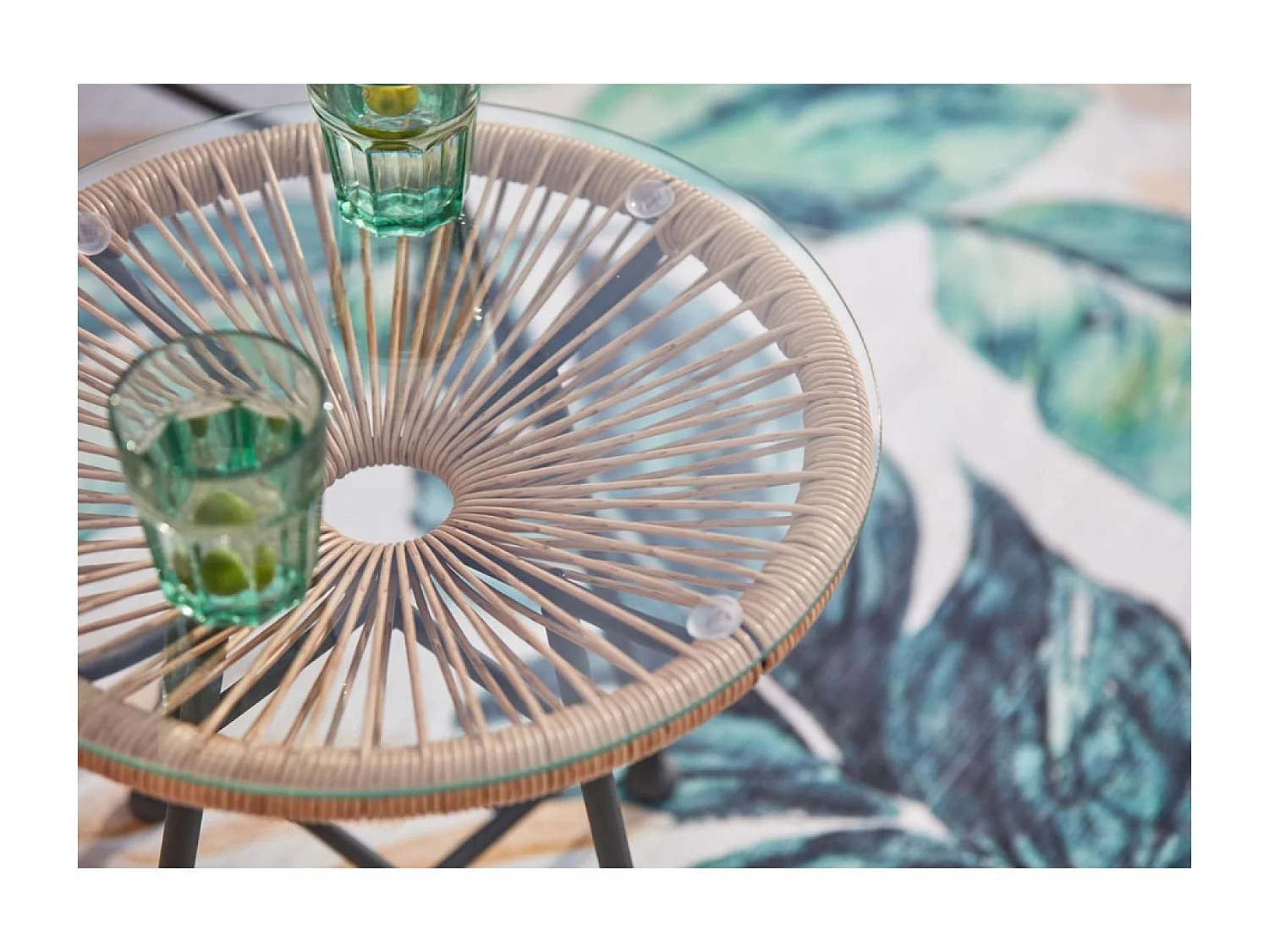 Tuinset Acapulco 2 fauteuils ei + salontafel beige