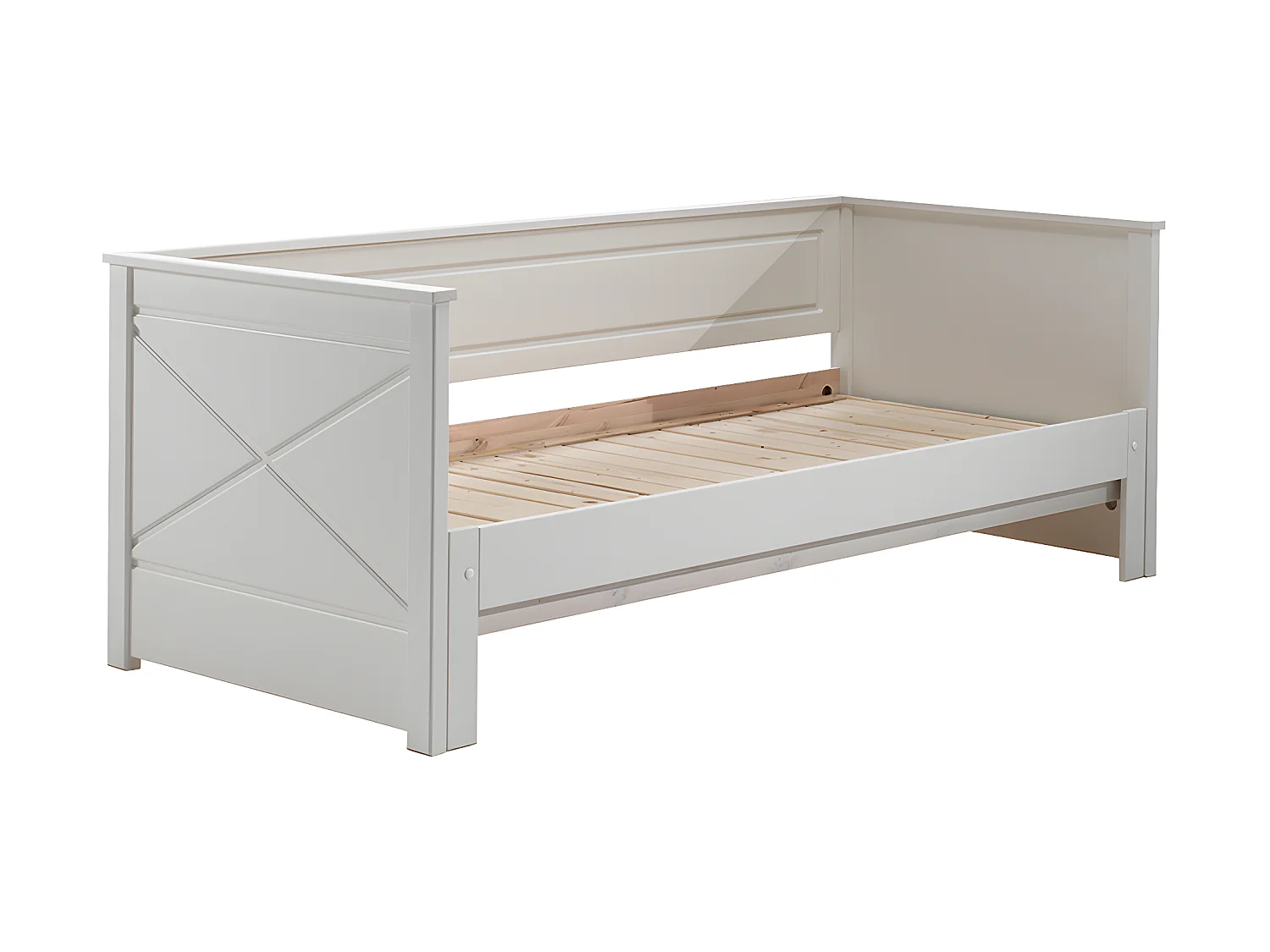 Lit Capitaine Amovible Enfant "Pino" 90x200cm Blanc