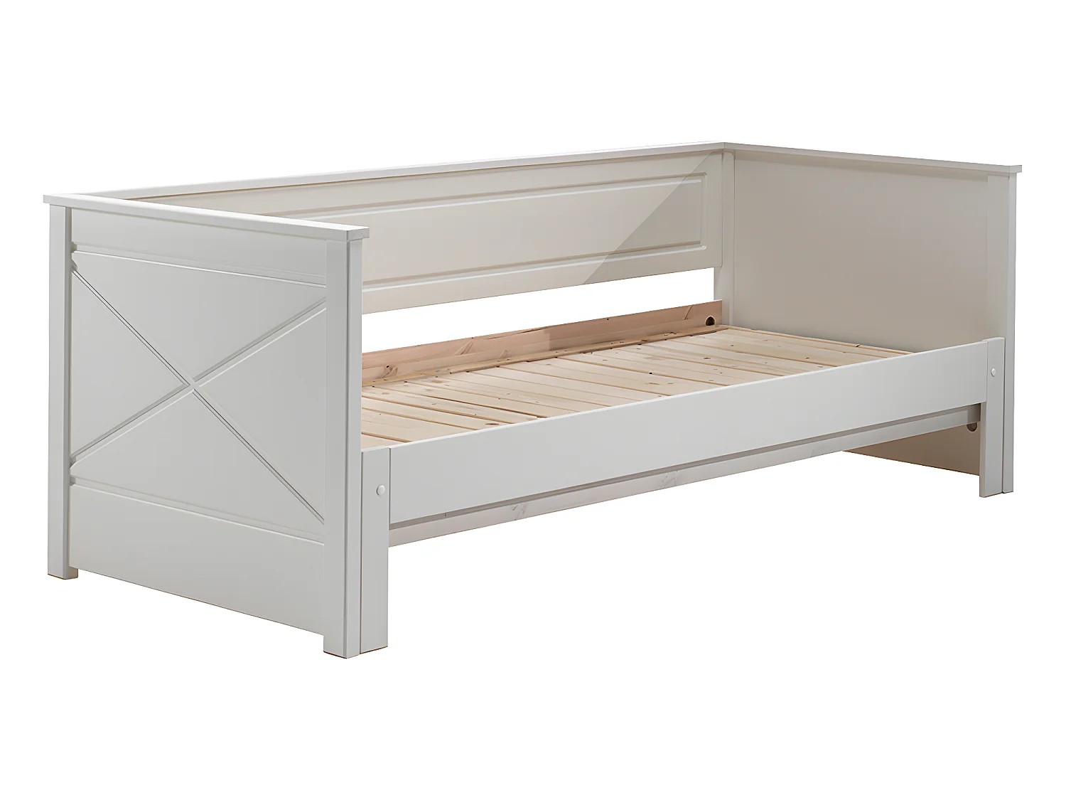 Lit Capitaine Amovible Enfant "Pino" 90x200cm Blanc