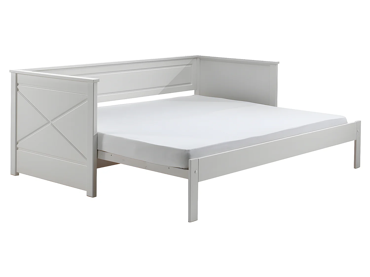 Lit Capitaine Amovible Enfant "Pino" 90x200cm Blanc