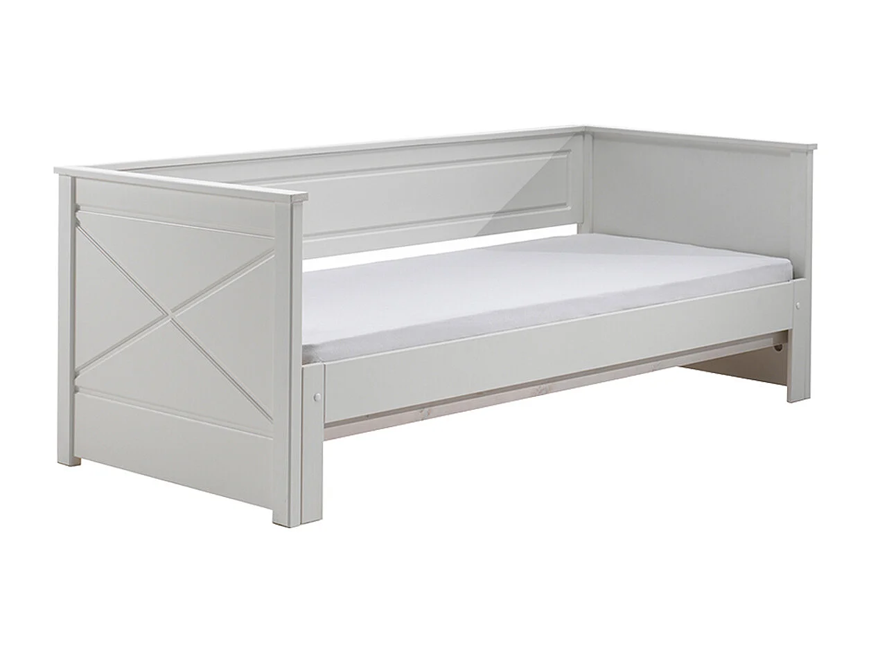 Lit Capitaine Amovible Enfant "Pino" 90x200cm Blanc