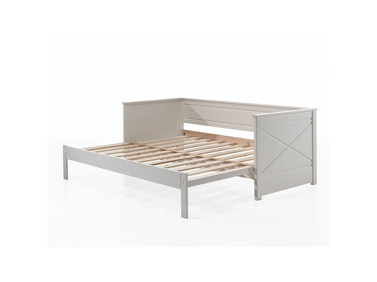 Lit Capitaine Amovible Enfant "Pino" 90x200cm Blanc