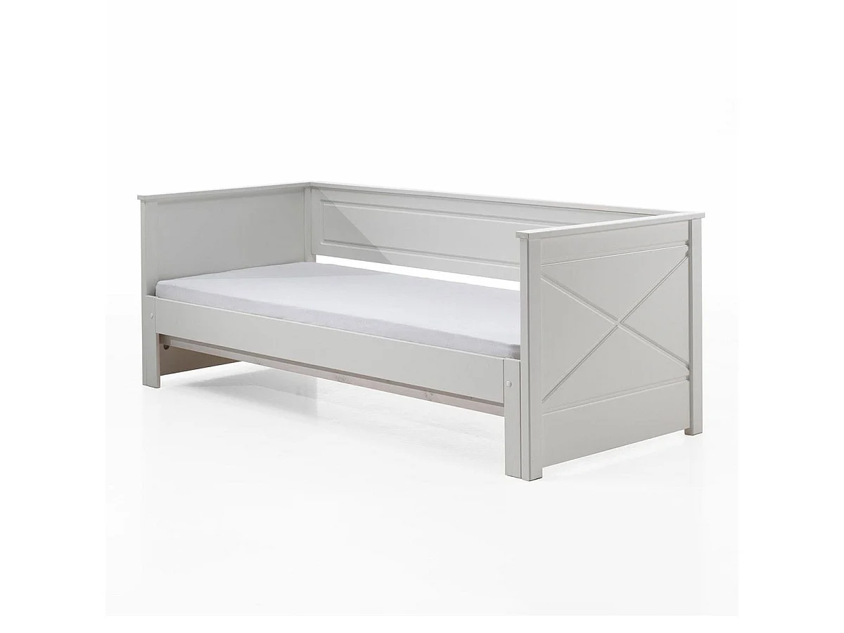 Lit Capitaine Amovible Enfant "Pino" 90x200cm Blanc