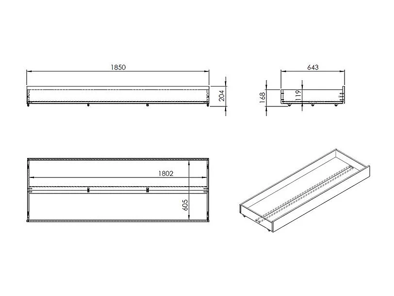 Pack - Lit Capitaine Amovible Enfant & Tiroir "Pino" 90x200cm Blanc