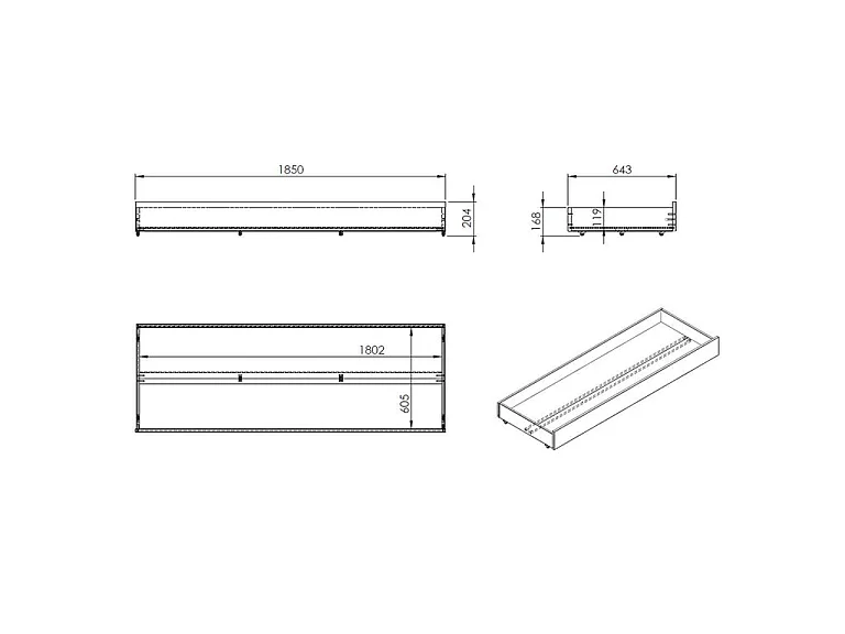 Pack - Lit Capitaine Amovible Enfant & Tiroir "Pino" 90x200cm Blanc