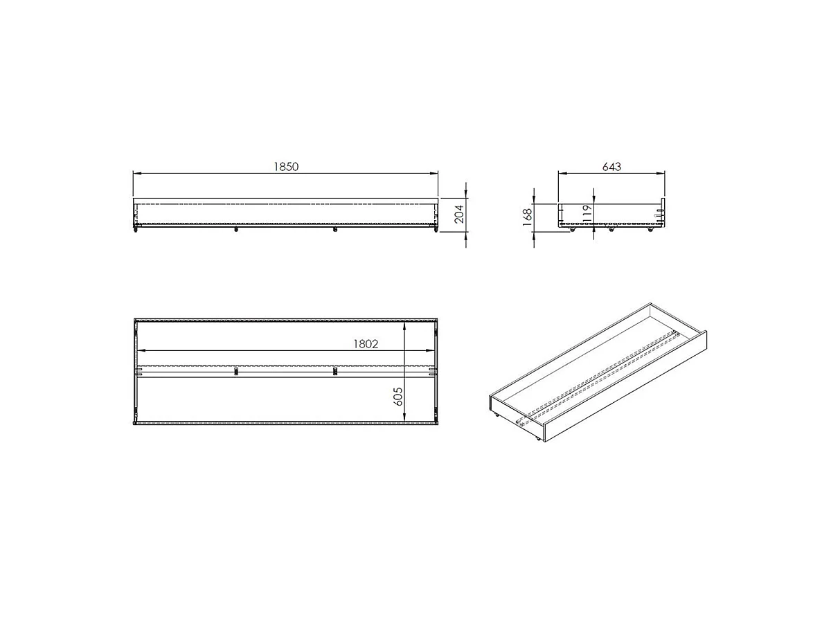 Pack - Lit Capitaine Amovible Enfant & Tiroir "Pino" 90x200cm Blanc